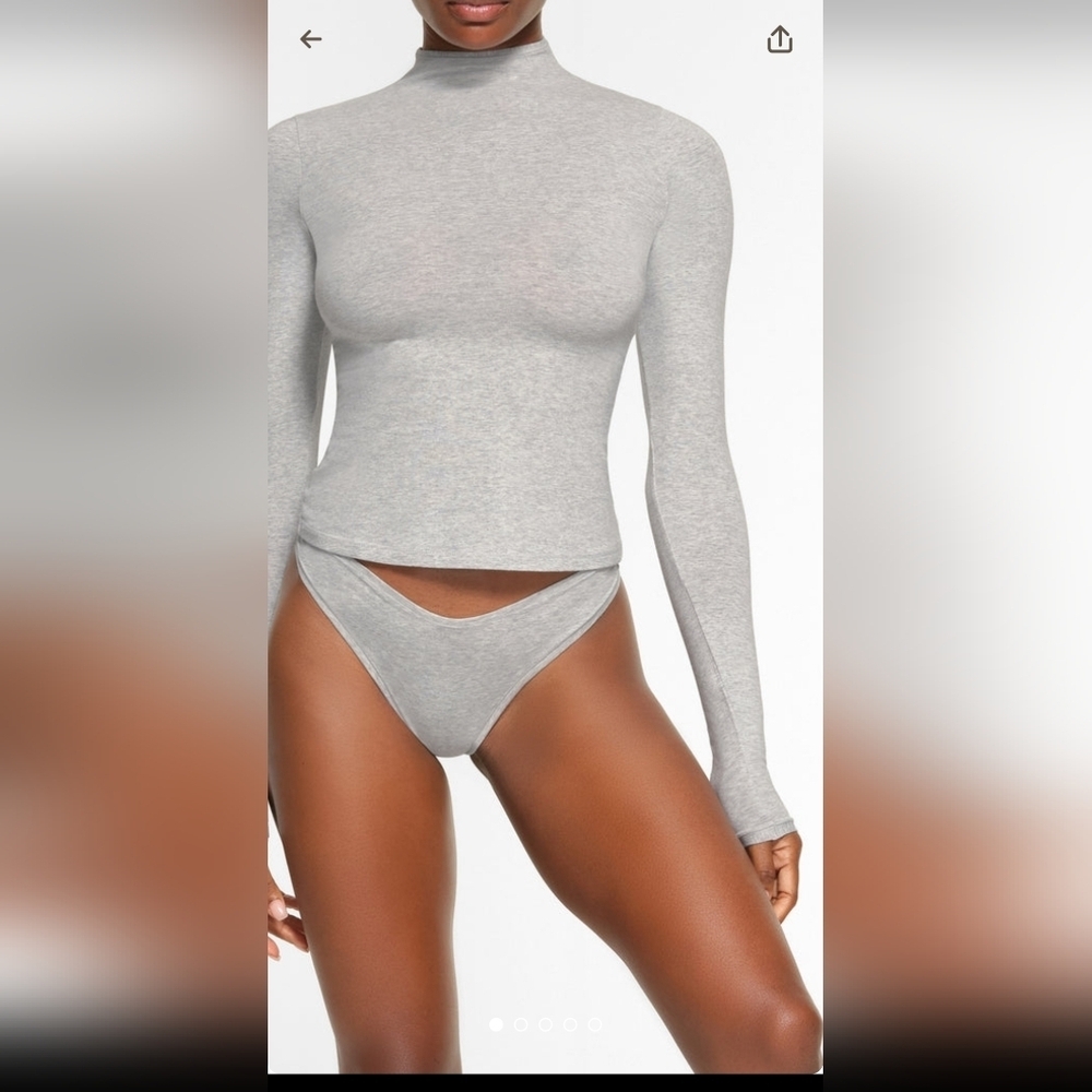 NWT Skims Cotton Jersey Long Sleeve Turtleneck Size 4X